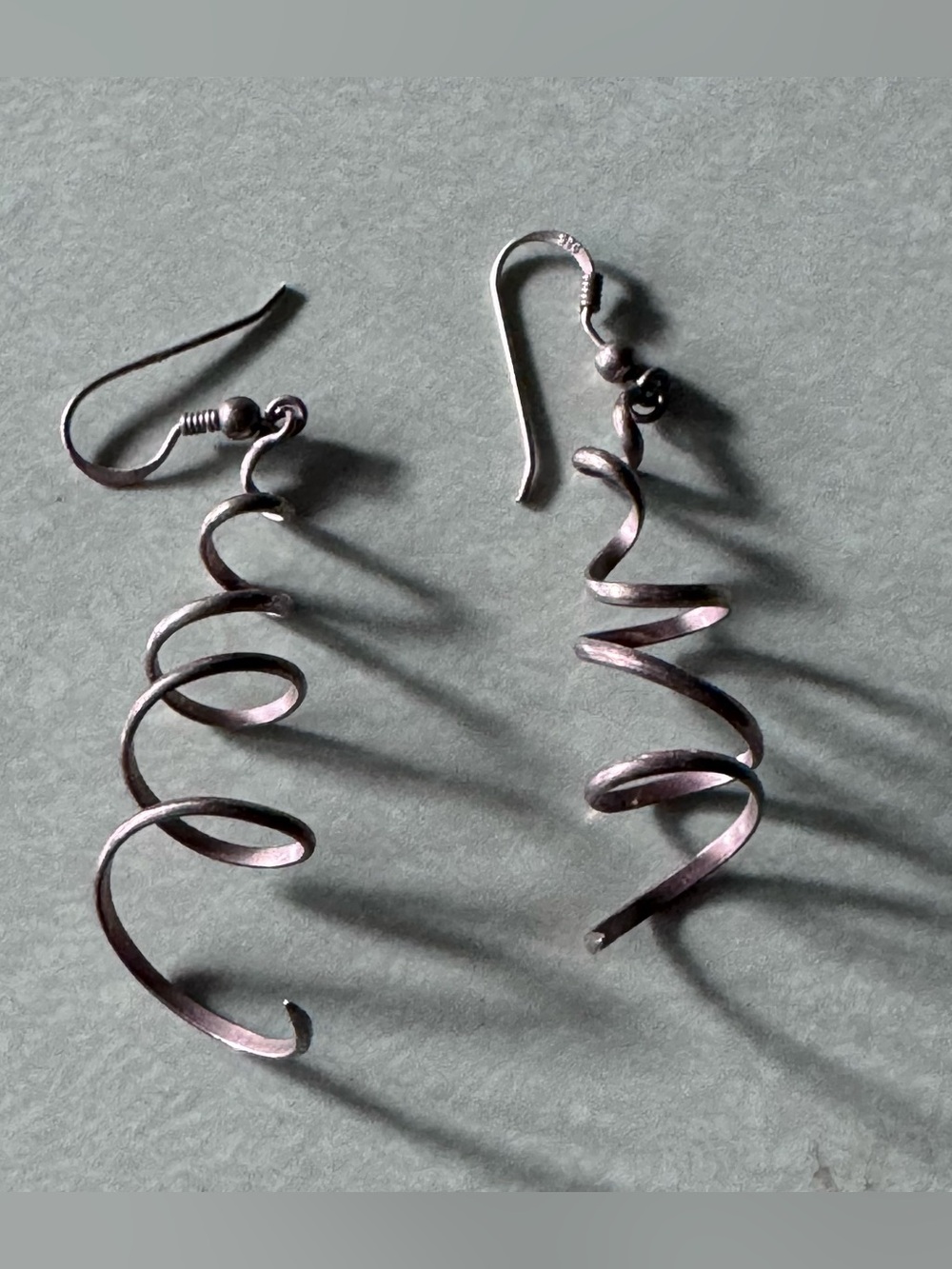 Sterling Silver 2” Spiral Earrings